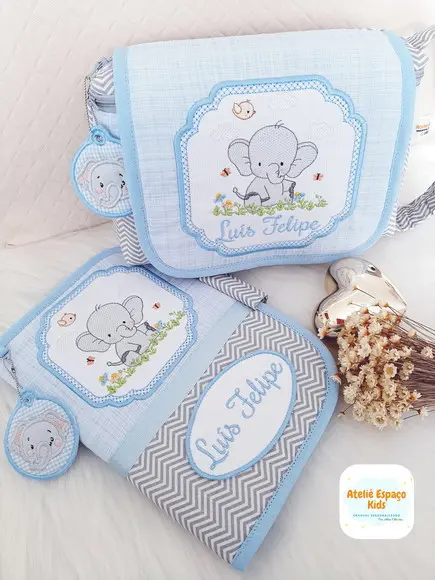 Capa para Caderneta de Vacinas e Necessaire do Bebê
