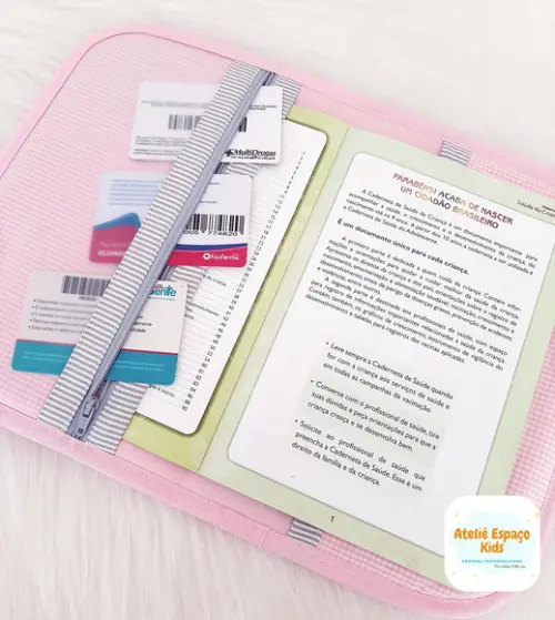 Capa para Caderneta de Vacinas e Necessaire do Bebê