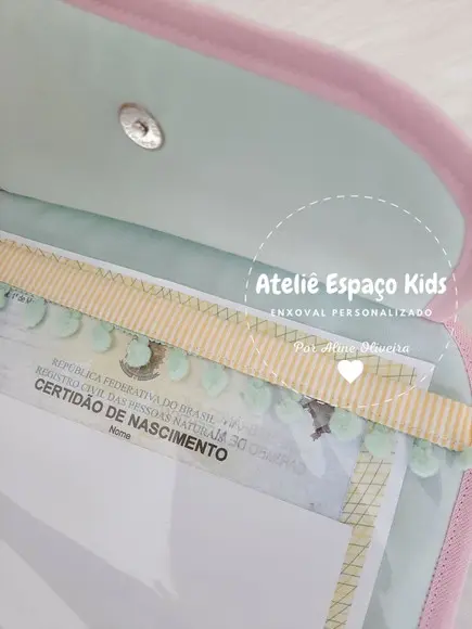 Capa para Caderneta de Vacinas e Porta Certidão de Nasciment