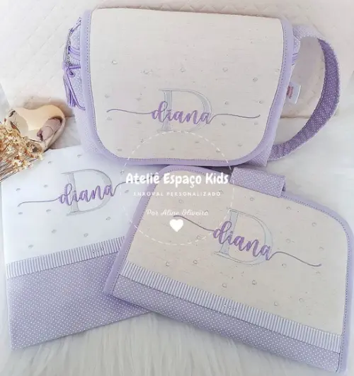 Capa para Caderneta, Necessaire do Bebê e Fralda de Boca