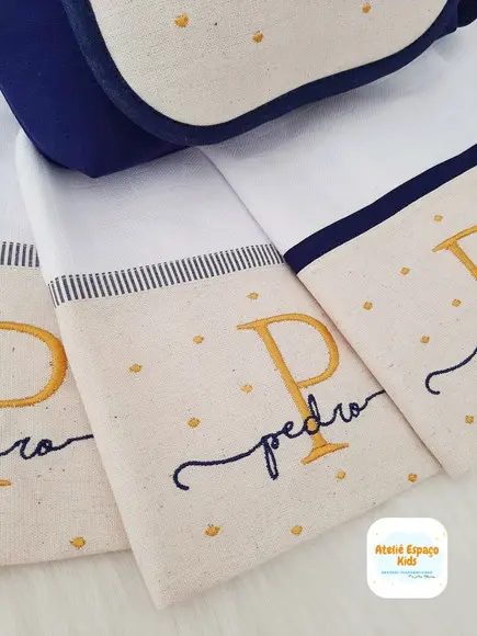 Fralda Passeio, Fraldas de Boca e Necessaire do Bebê