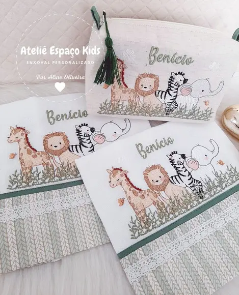 Necessaire Básica, Fralda de Boca e Passeio