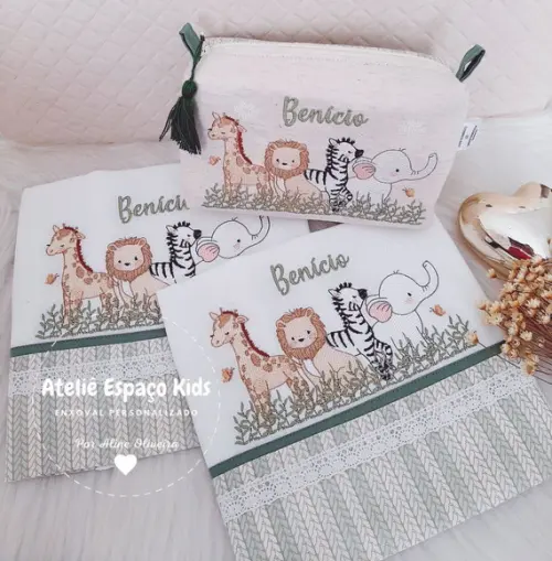 Necessaire Básica, Fralda de Boca e Passeio