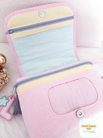 Necessaire do Bebê, Fralda de Boca e Capa para Caderneta
