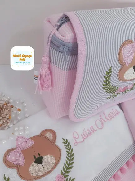 Necessaire do Bebê, Fralda de Boca e Capa para Caderneta