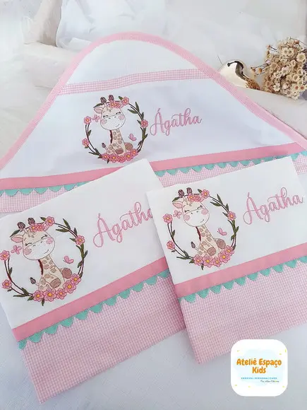 Toalha Fralda com Capuz e Fraldas de Boca