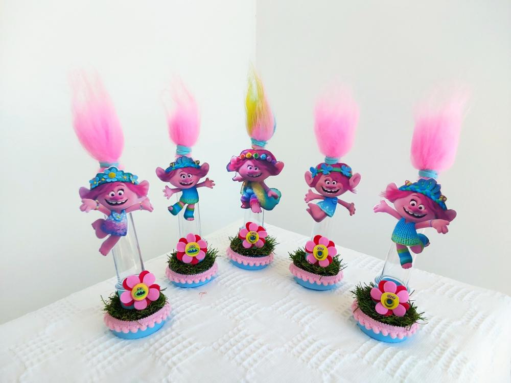 Lembrancinha Poppy Trolls Tubete e Latinha Mint