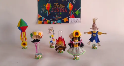 Tubete Festa Junina Lembrancinha em Feltro