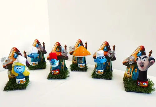 Lembrancinha Os Smurfs Mini Tubete e Porta Recado