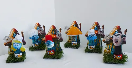 Lembrancinha Os Smurfs Mini Tubete e Porta Recado