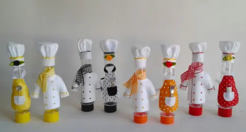 Lembrancinha Tubete Chef/Cozinheiro/Padeiro em feltro