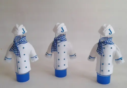 Lembrancinha Tubete Chef/Cozinheiro/Padeiro em feltro
