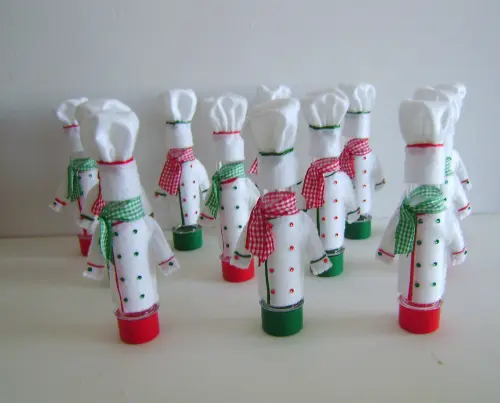 Lembrancinha Tubete Chef/Cozinheiro/Padeiro em feltro