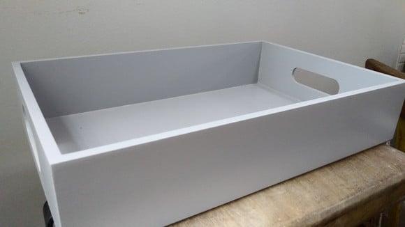 Bandeja Cinza Claro - 30x20cm