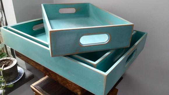 TRIO DE BANDEJAS MULTIUSO - PATINA
