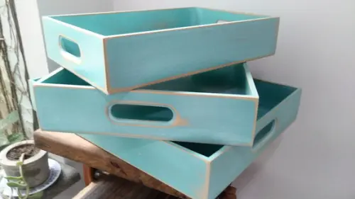 TRIO DE BANDEJAS MULTIUSO - PATINA