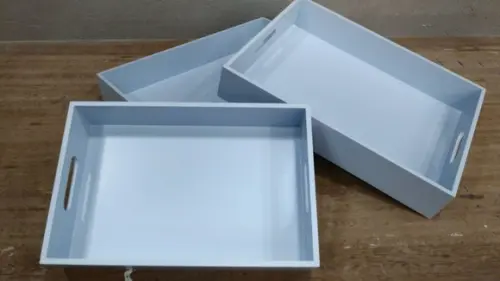 Trio de Bandejas Organizadoras Azul Bebê