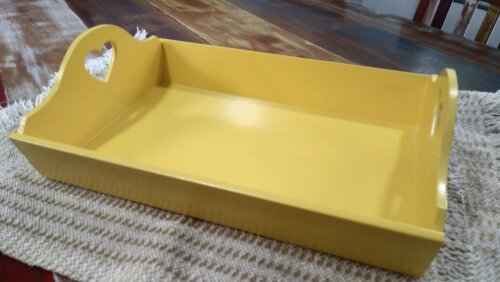 Bandeja Alça Coração Amarela