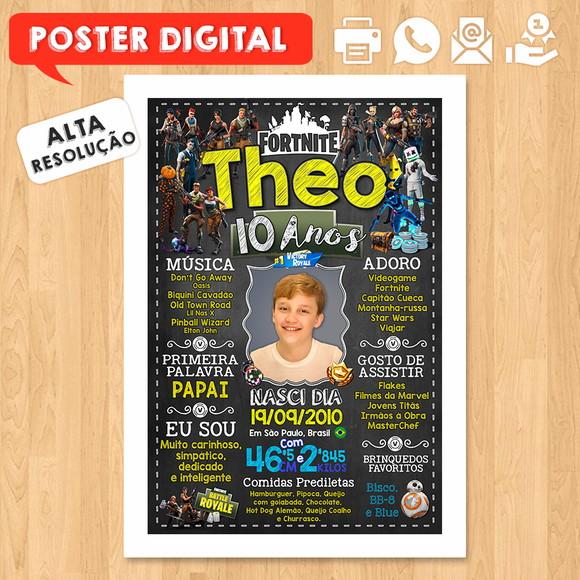 Arte Digital Aniversário A3 30x42cm Turma Pernalonga