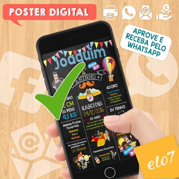 Arte Digital Chalkboard Aniversário Mundo Bita