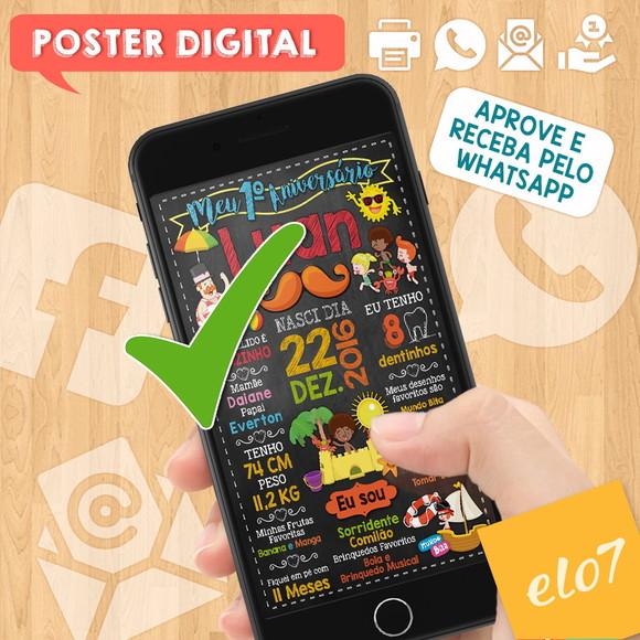 Arte Digital Chalkboard Aniversário Mundo Bita