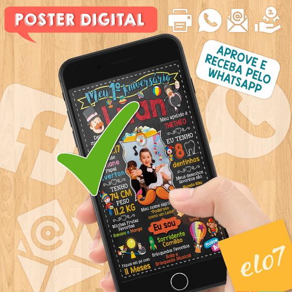 Arte Digital Chalkboard Aniversário Mundo Bita
