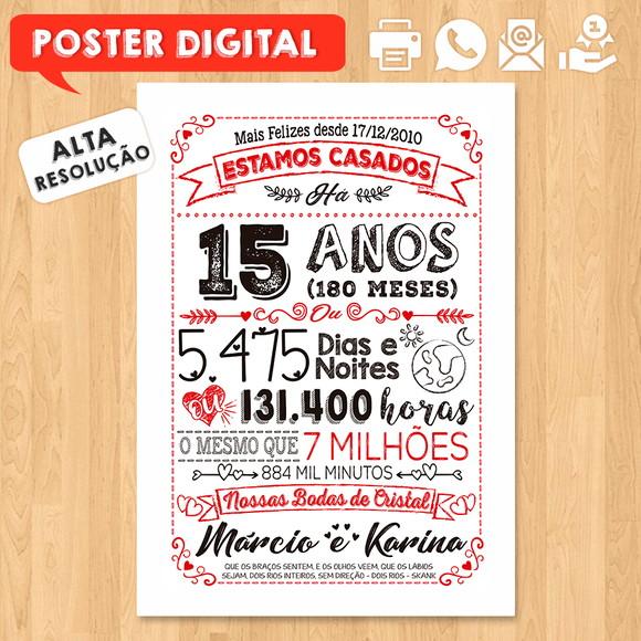 Arte Digital Chalkboard Bodas Casamento Cristal 15 Anos