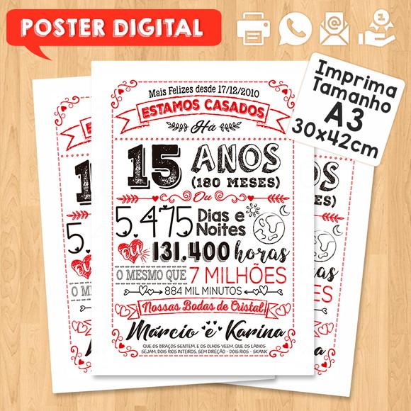 Arte Digital Chalkboard Bodas Casamento Cristal 15 Anos