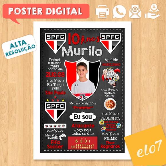 Arte Digital Chalkboard Times de Futebol com Foto
