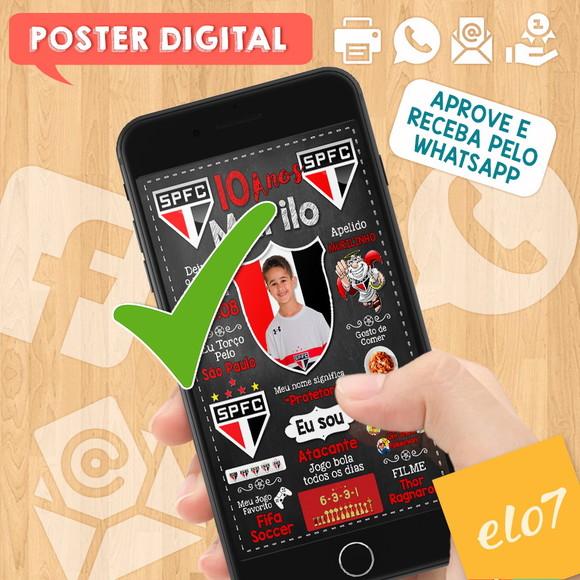 Arte Digital Chalkboard Times de Futebol com Foto