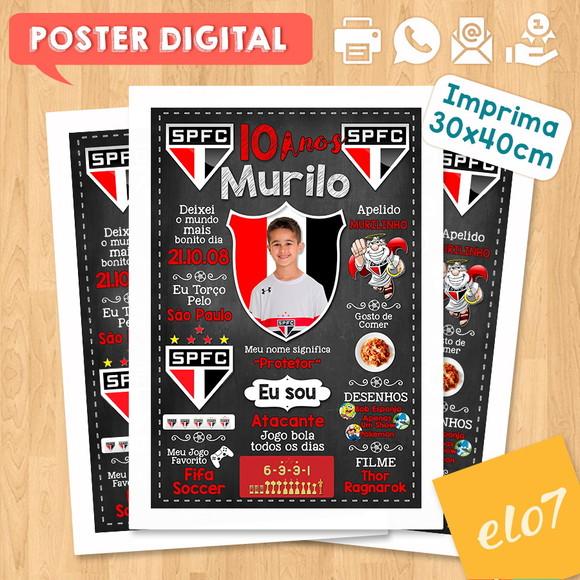 Arte Digital Chalkboard Times de Futebol com Foto