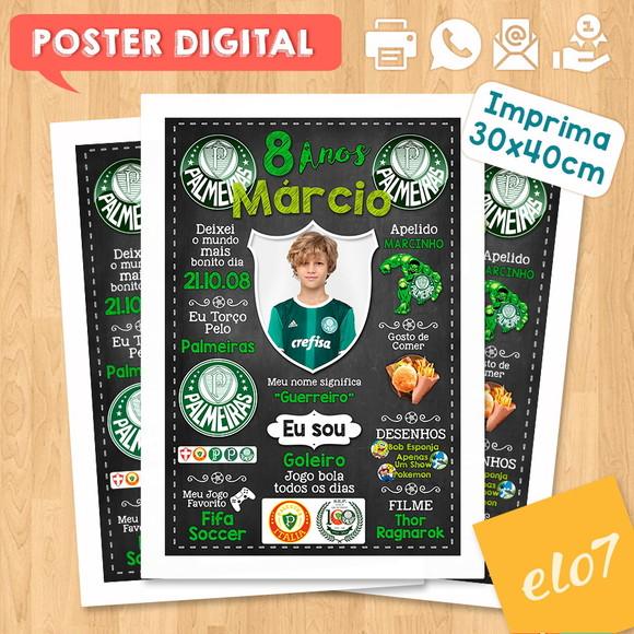 Arte Digital Chalkboard Times de Futebol com Foto