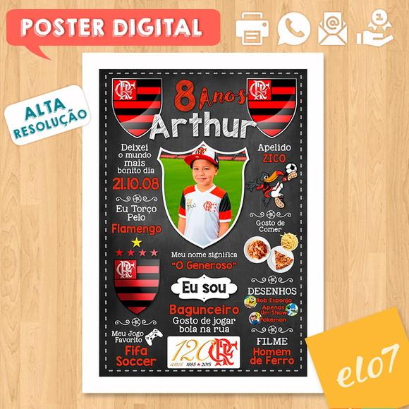 Arte Digital Chalkboard Times de Futebol com Foto
