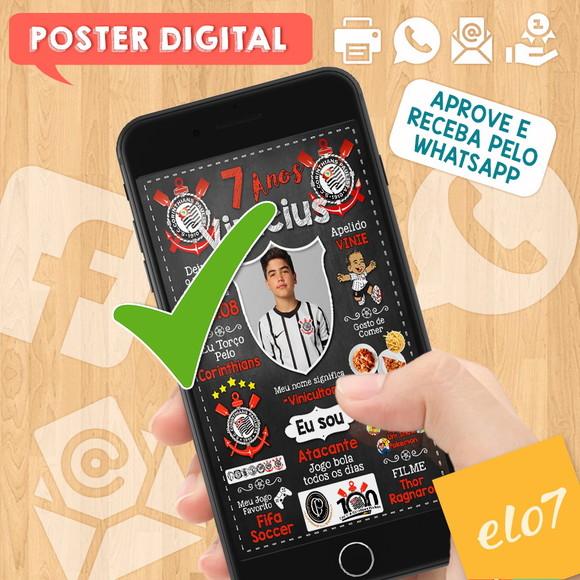 Arte Digital Chalkboard Times de Futebol com Foto