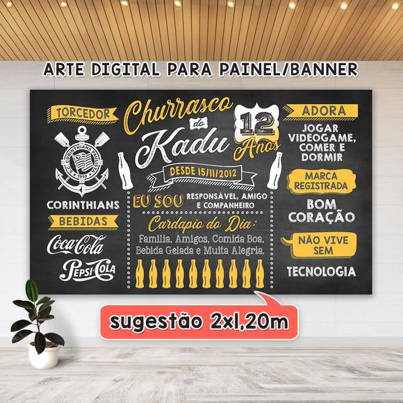 Arte Digital Painel Aniversário 10 11 12 13 14 15 Anos