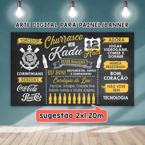 Arte Digital Painel Aniversário 10 11 12 13 14 15 Anos