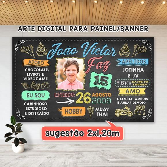 Arte Digital Painel Aniversário 15 Anos