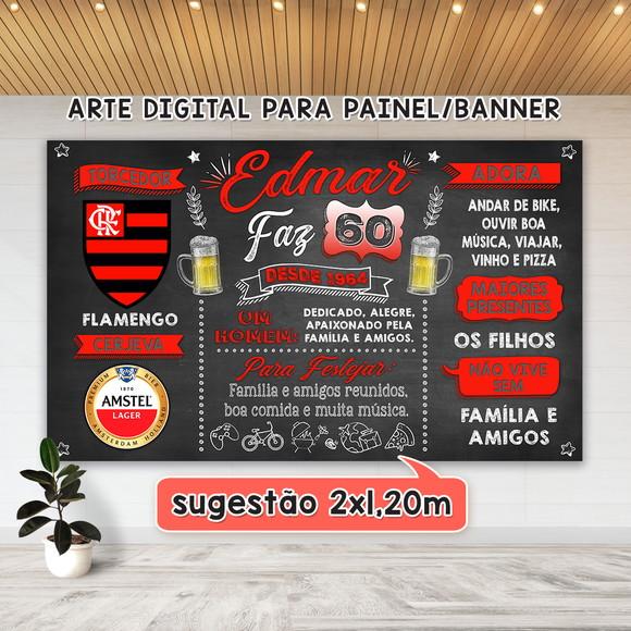 Arte Digital Painel Aniversário 30 40 50 60 70 80 Anos