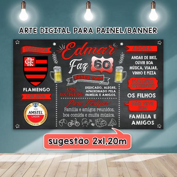 Arte Digital Painel Aniversário 30 40 50 60 70 80 Anos