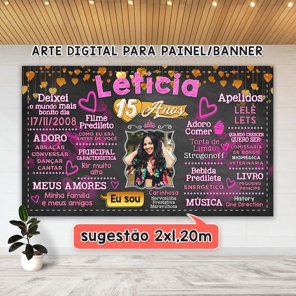 Arte Digital Painel Aniversário Debutante 15 Anos