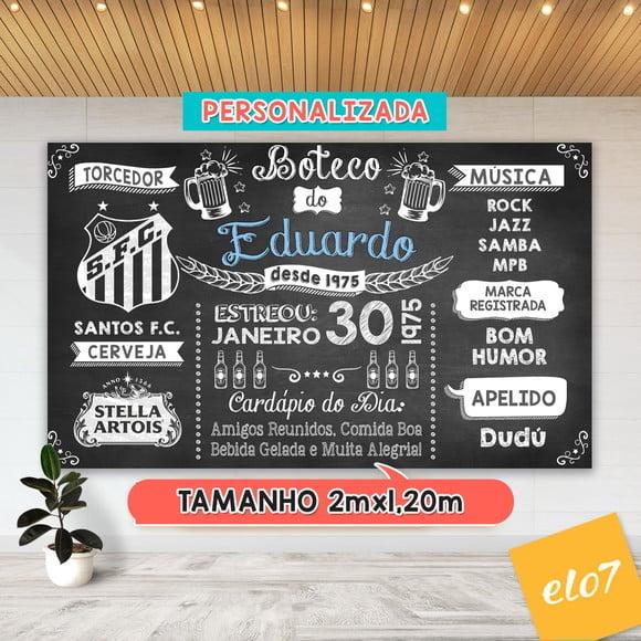 Arte Digital Painel Chalkboard Festa - Boteco do Eduardo