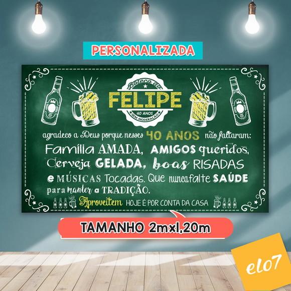 Arte Digital Painel Chalkboard Festa - Boteco Do Felipe