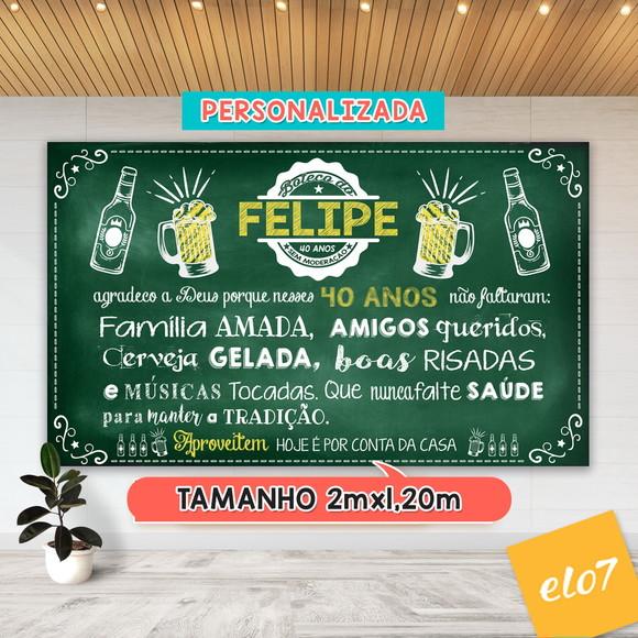 Arte Digital Painel Chalkboard Festa - Boteco Do Felipe