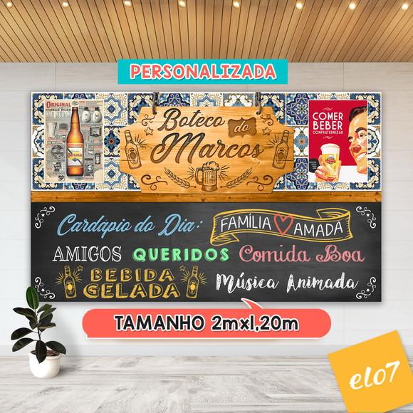 Arte Digital Painel Chalkboard Festa - Boteco Do Marcos