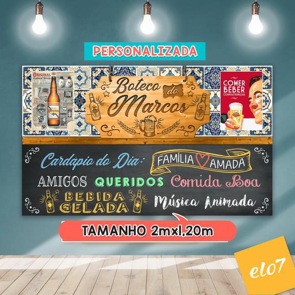 Arte Digital Painel Chalkboard Festa - Boteco Do Marcos