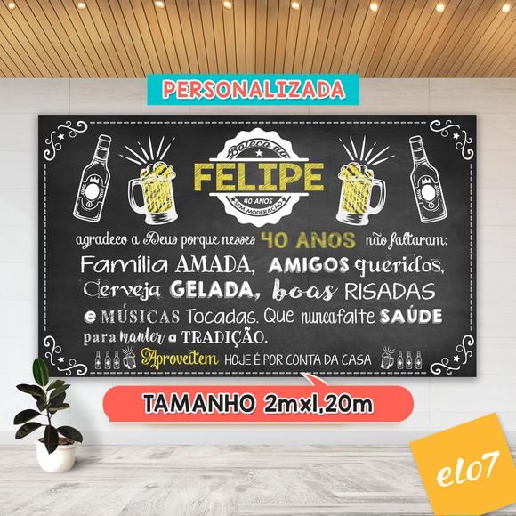 Arte Digital Painel Chalkboard Festa - Boteco Do Felipe