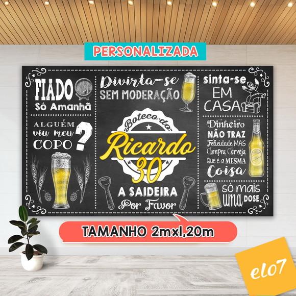 Arte Digital Painel Chalkboard Festa - Boteco Do Ricardo