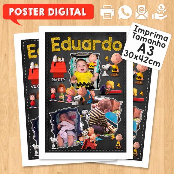 Arte Digital Poster A3 Turma Snoopy Fotos