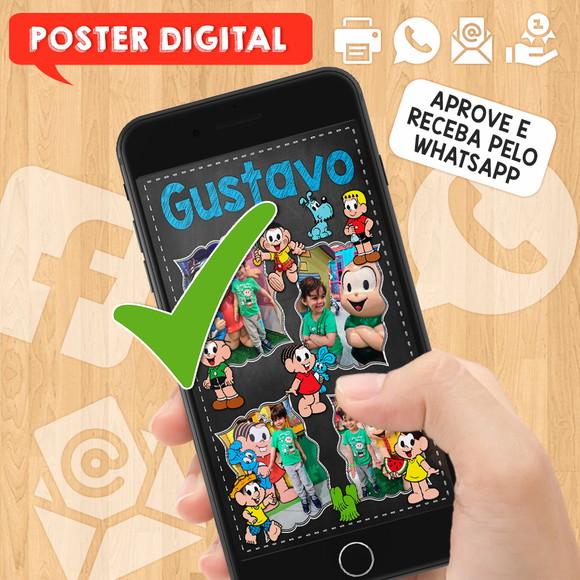 Arte Digital Poster A3 Turma Monica Fotos