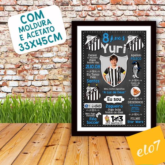 Chalkboard 20 Anos Times De Futebol Com Foto 30x42cm